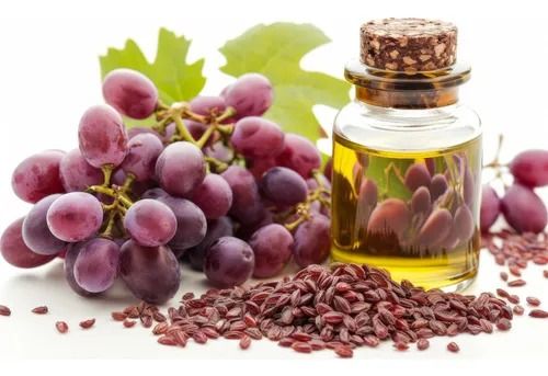 Aceite de semilla de uva virgen orgánico.