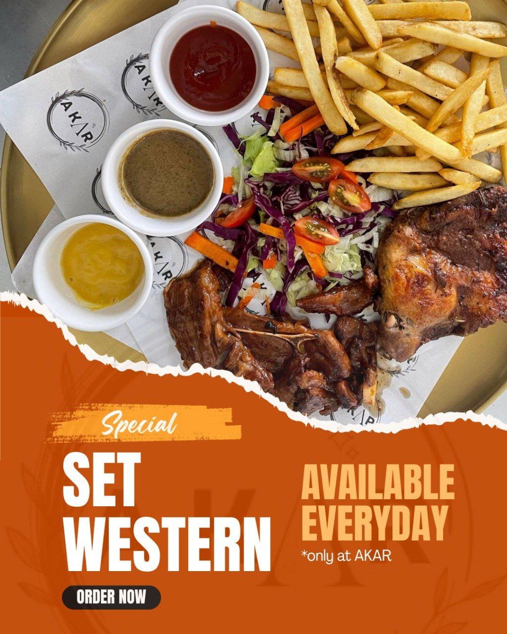SET TALAM WESTERN FAMILY FIESTA UNTUK 4-5 ORG