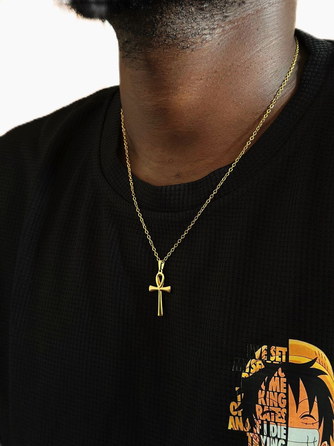 Collier Ankh en Acier Inoxydable – Symbole de Vie Éternelle