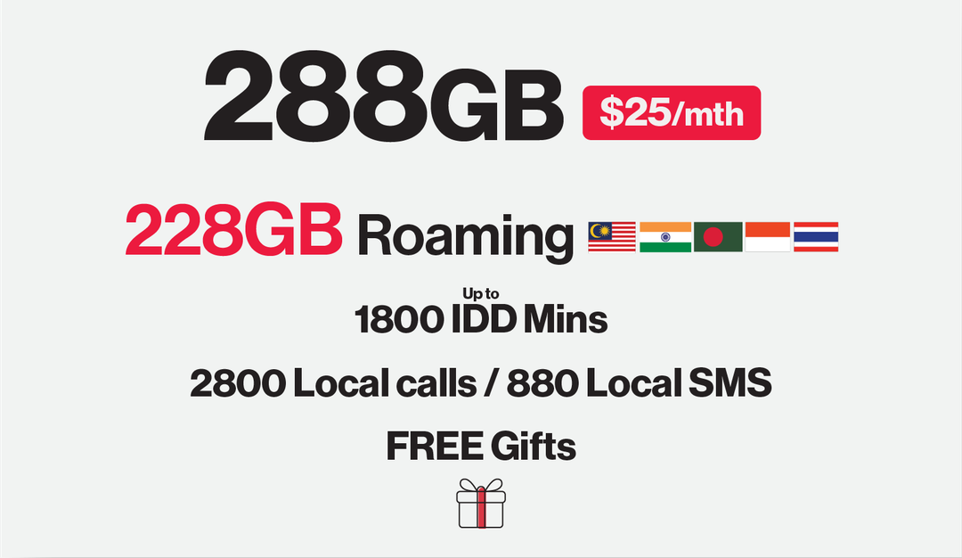 SingTel 5G+ $25 288GB Ultimate 4-Week Plan