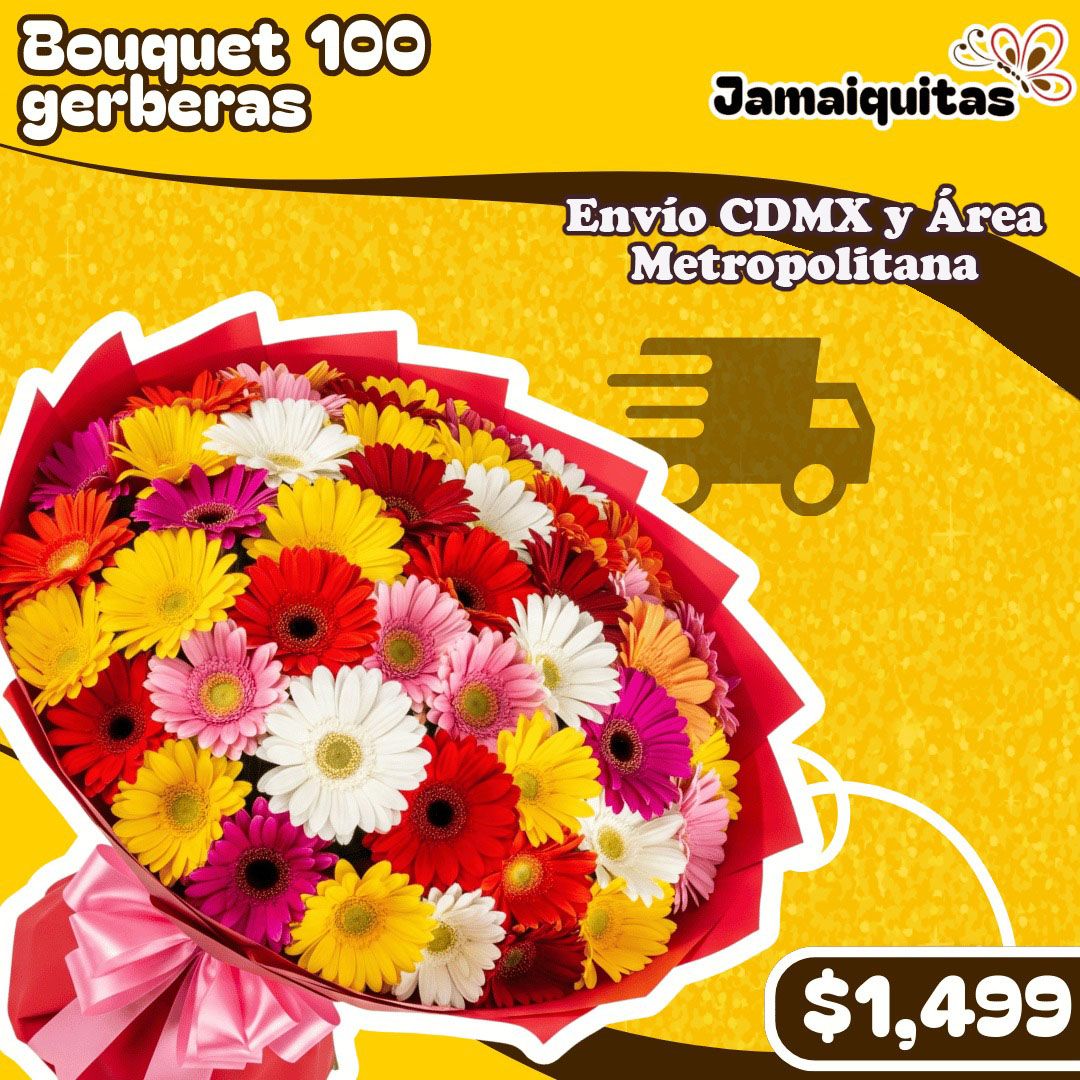 BOUQUET 100 GERBERAS