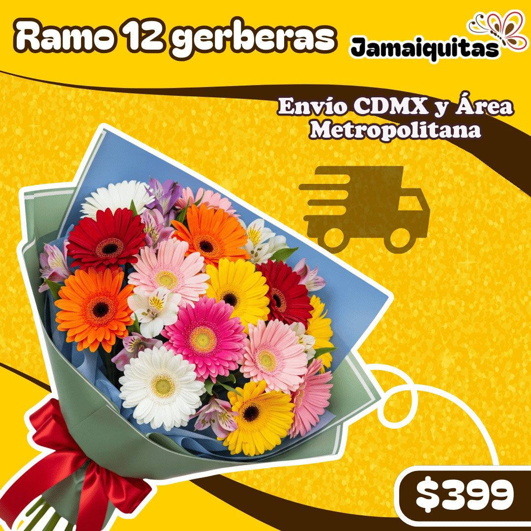 RAMO 12 GERBERAS