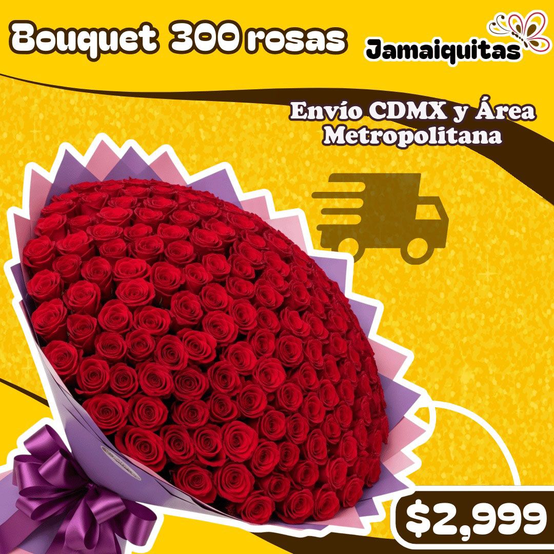 BOUQUET 300 ROSAS