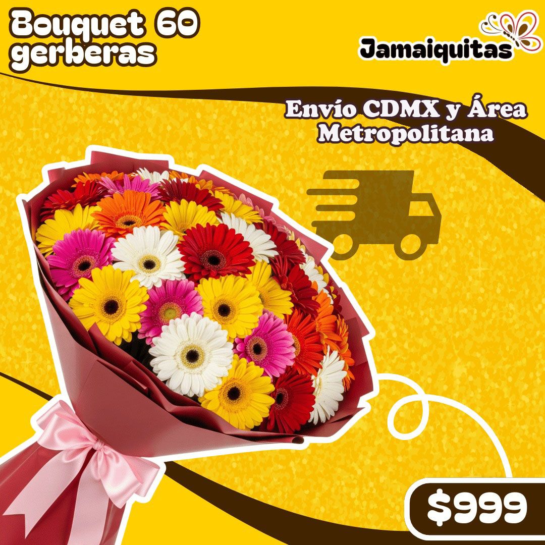 BOUQUET 60 GERBERAS