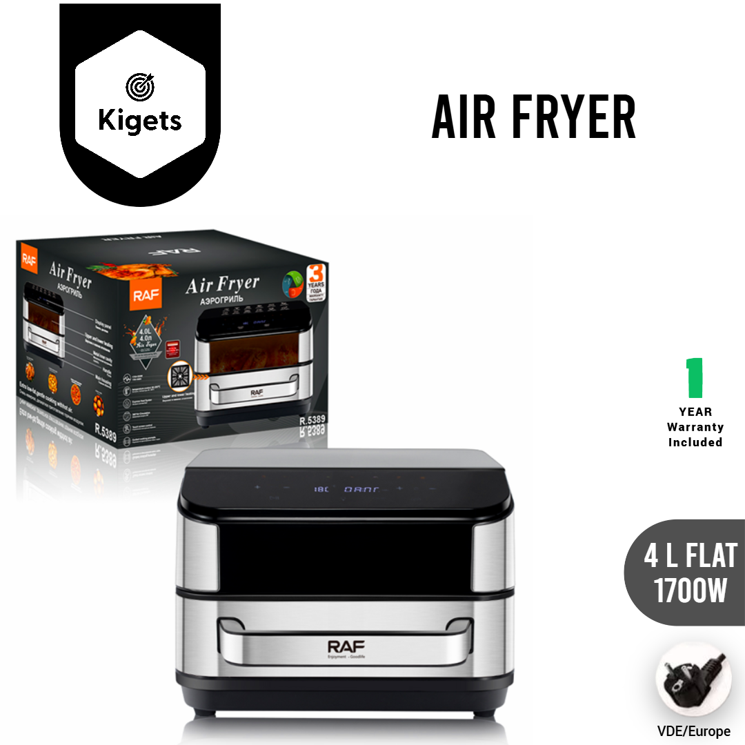 4L Digital Wide Tray Air Fryer with Visible Window 