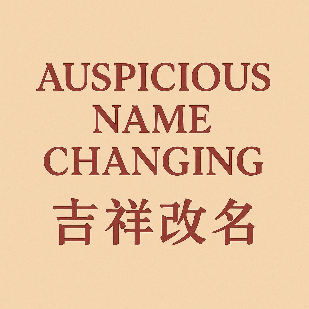 Auspicious Name Changing  (吉祥改名)