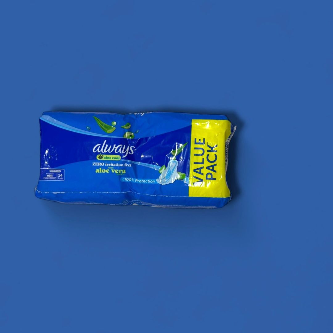 Always aloe cool pads - اولويز فوط  نسائية صحية بالالوفيرا  14 قطعة