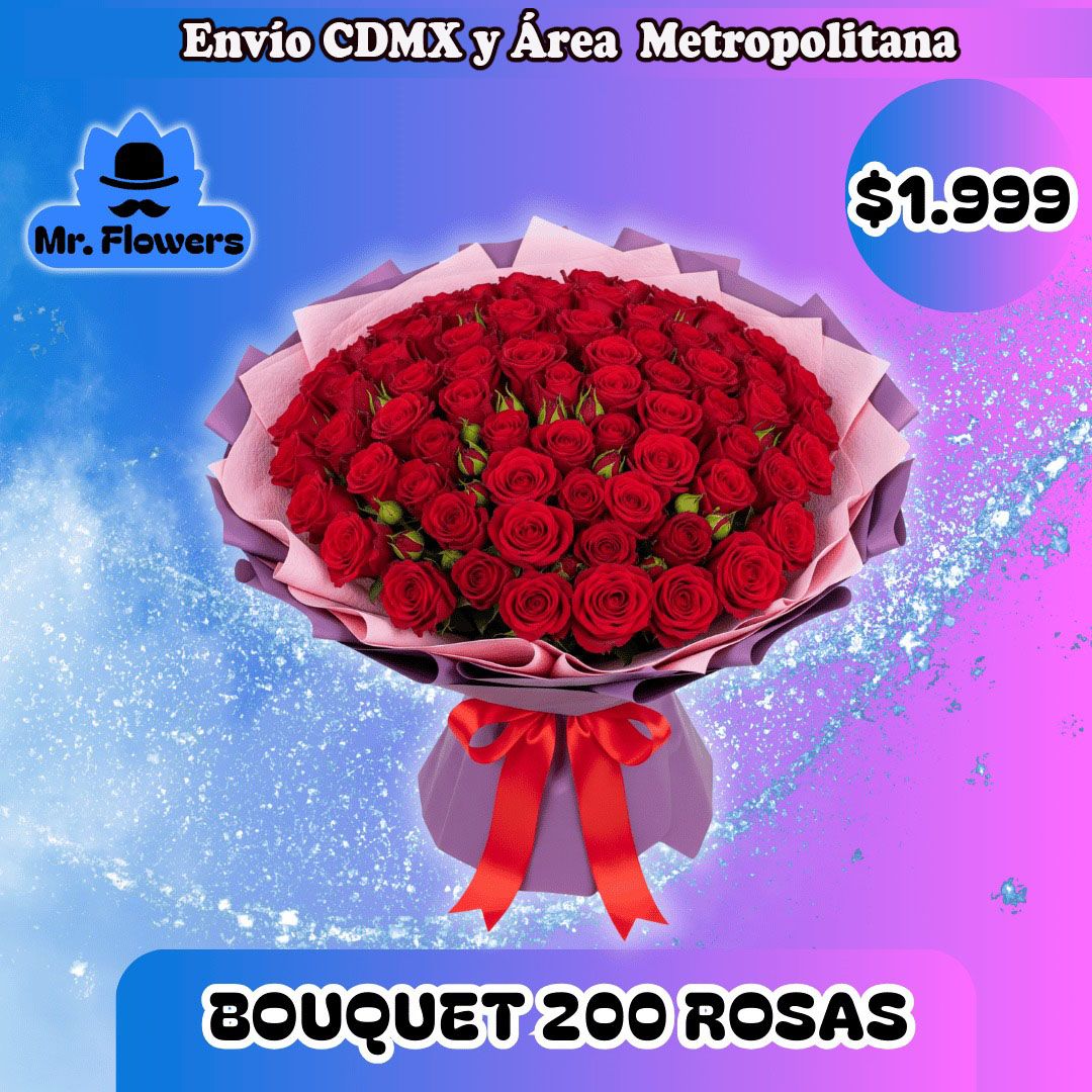 BOUQUET 200 ROSAS