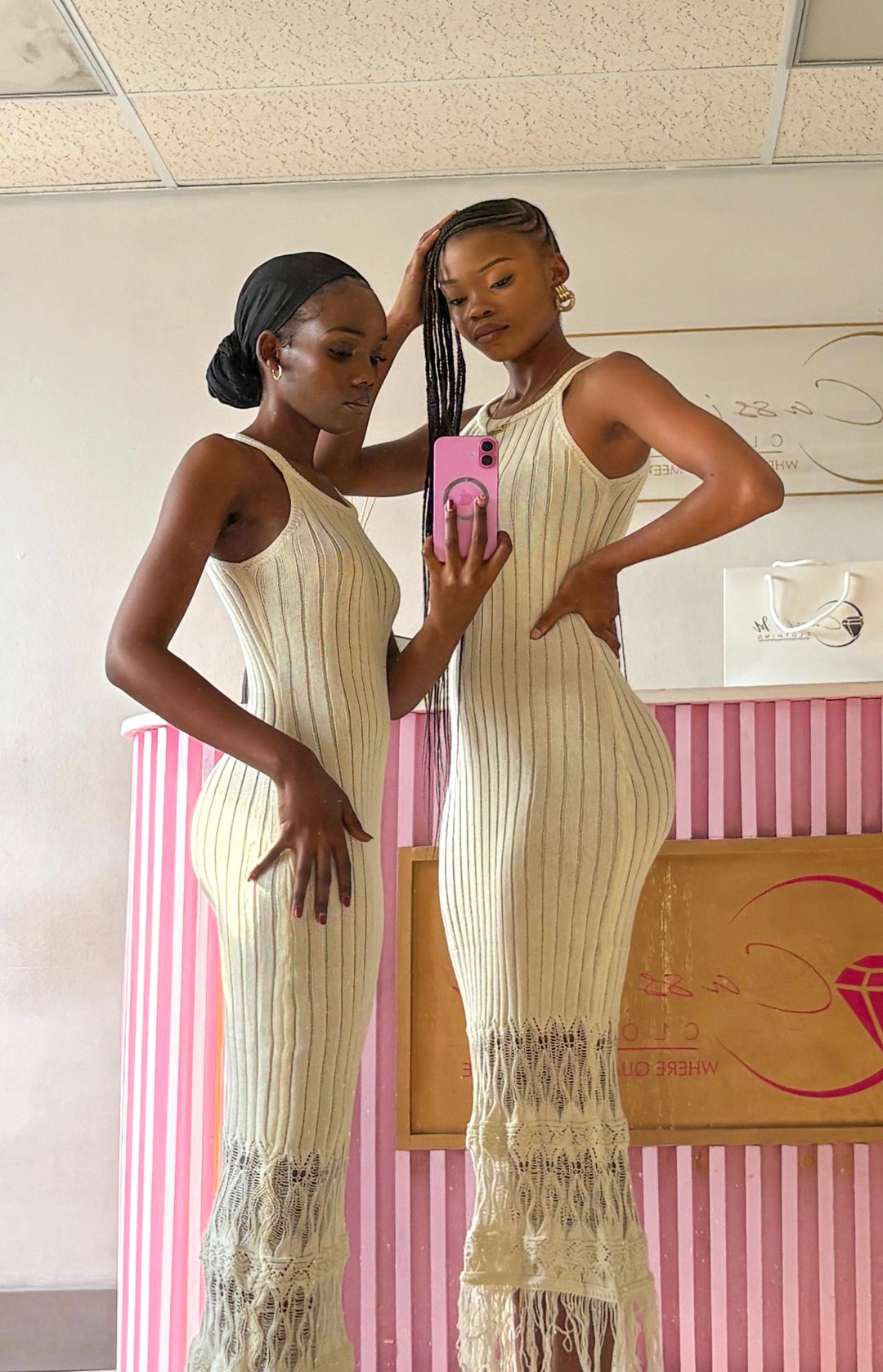 Fringe couture maxi