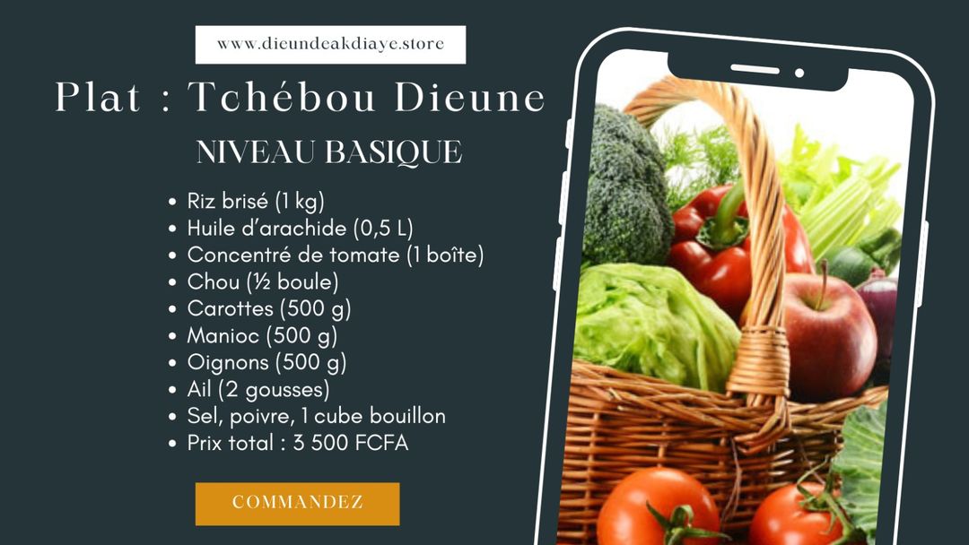 Panier 🧺 Plat Tiébou Dieune - Formule Basique