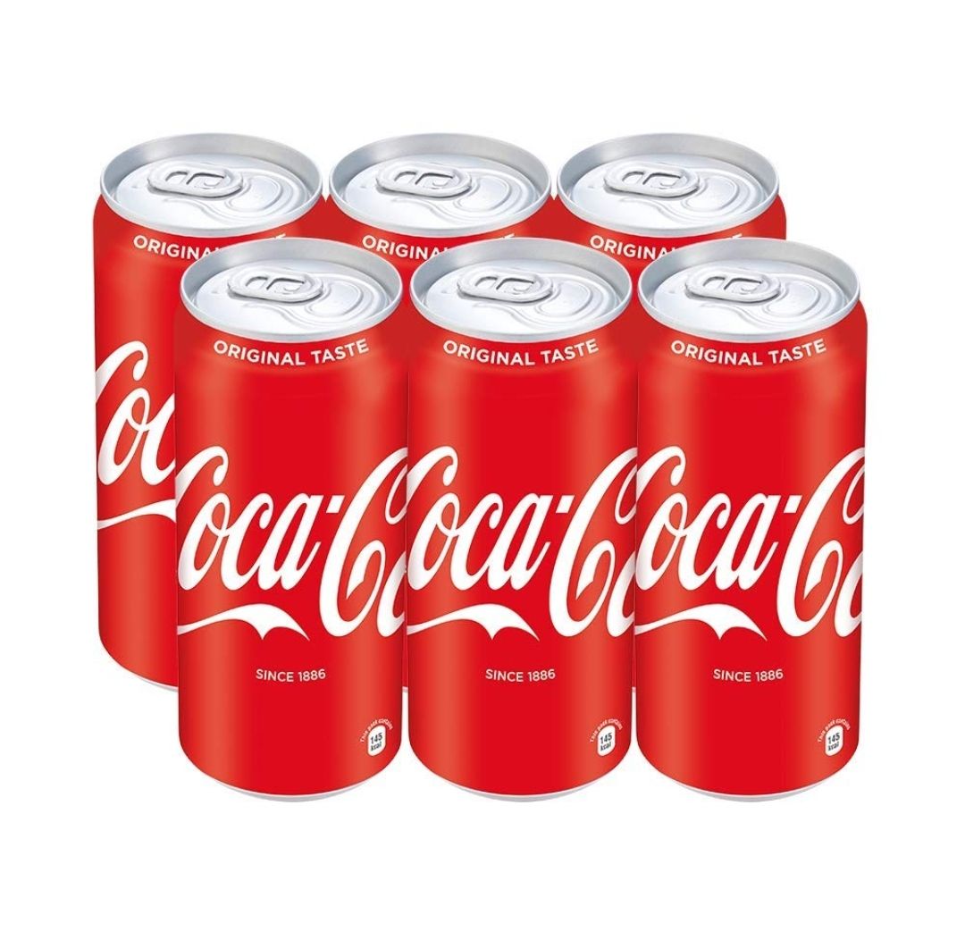 Coke tin pack of 6 pcs 