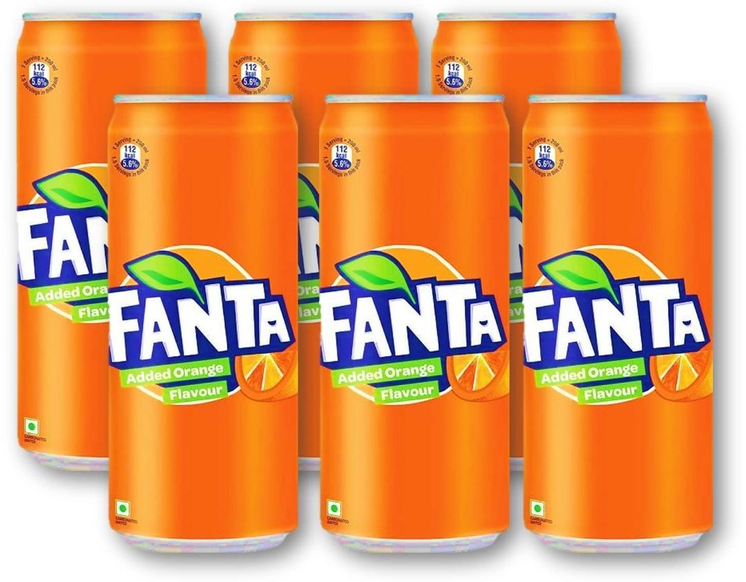 Fanta tin 330 ML. Pack of 6