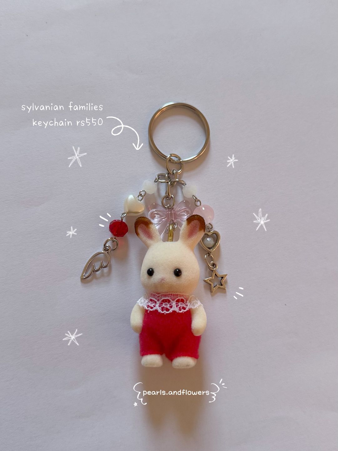 Bunny Sylvanian families keychain