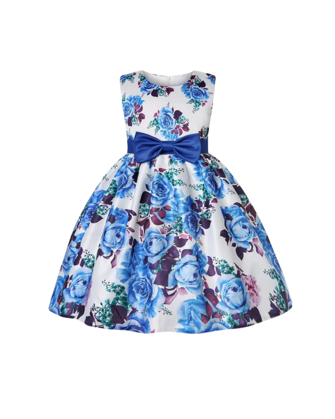 Summer Flower Printed Party Girls Dress