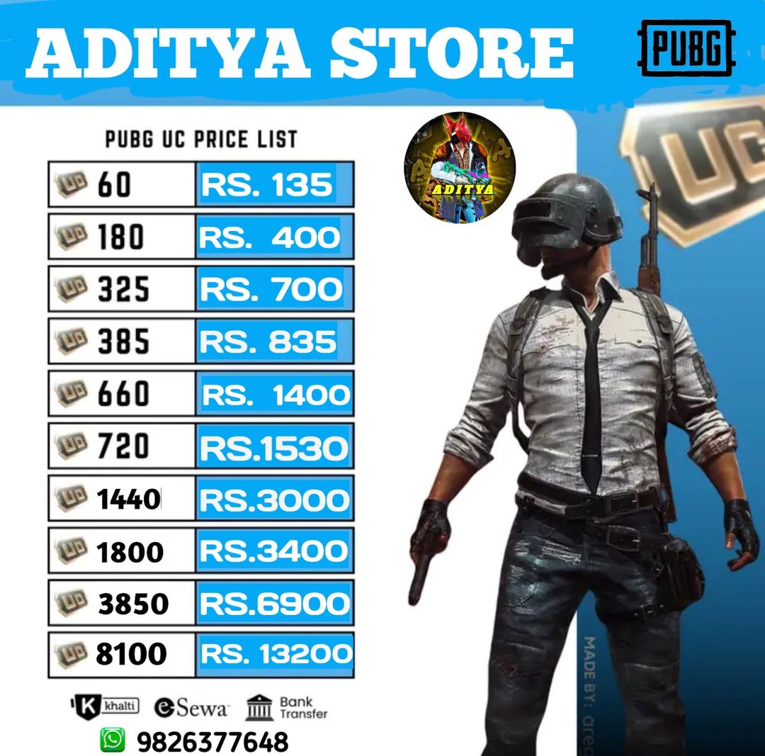 PUBG UC Tupop