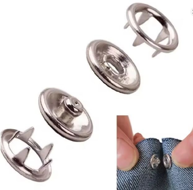 Broches a presion para ropa. 