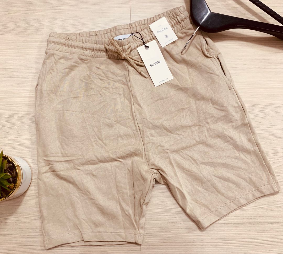 BERSHKA COTTON SHORTS -  BISCUIT 02 (SMOOTH) 