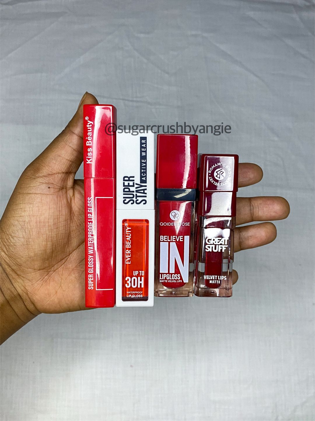 Red matte lip glosses