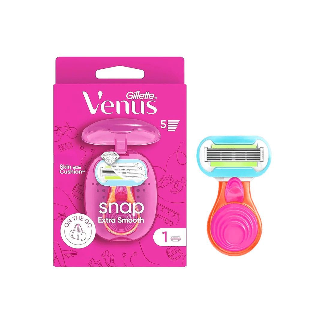 Gillette Venus Snap Extra Smooth Shapilatory Machine With 1 Recharge شفرة إزالة الشعر جيليت فينوس سناب فائقة النعومة