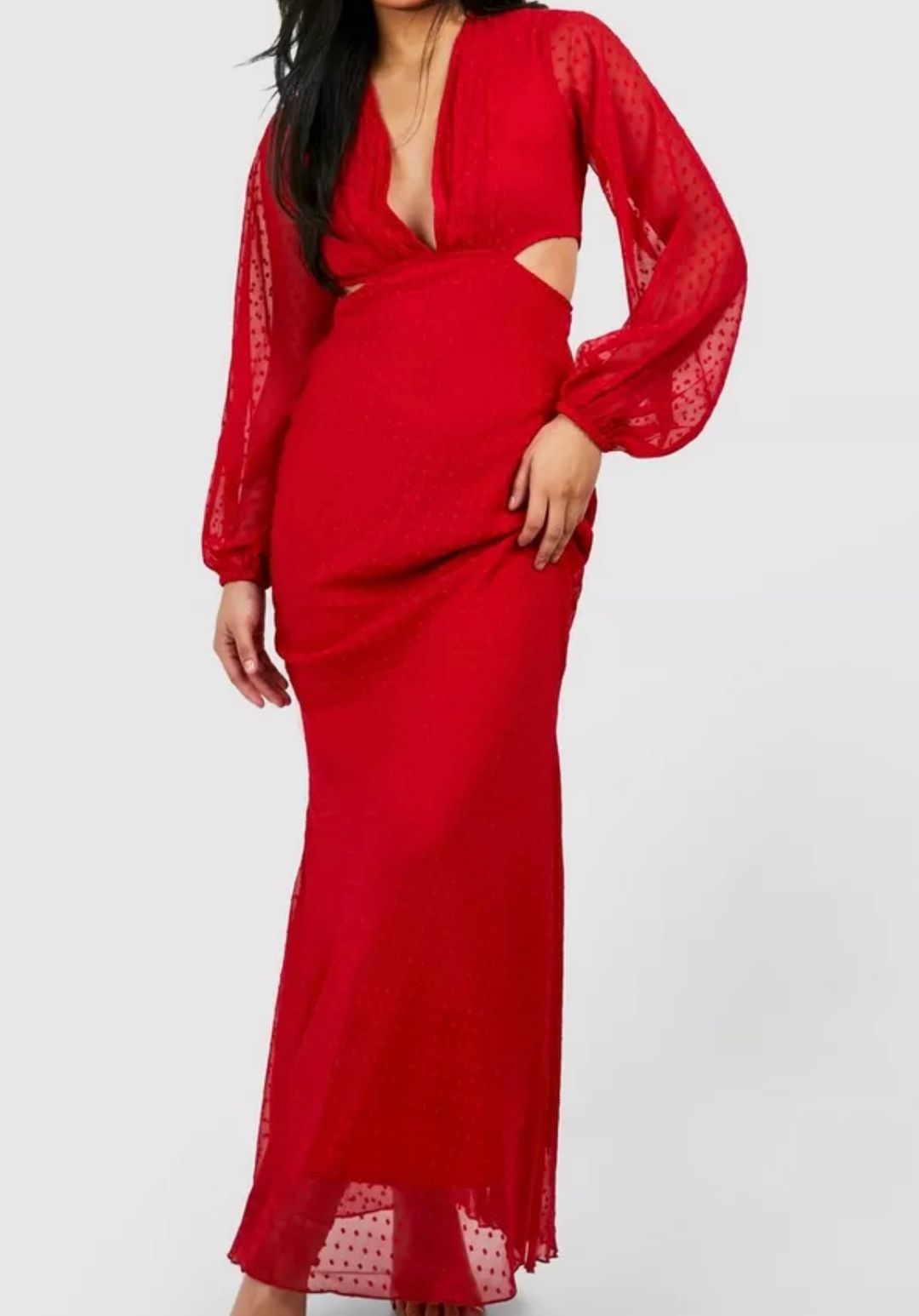 Red Cut-out Dress