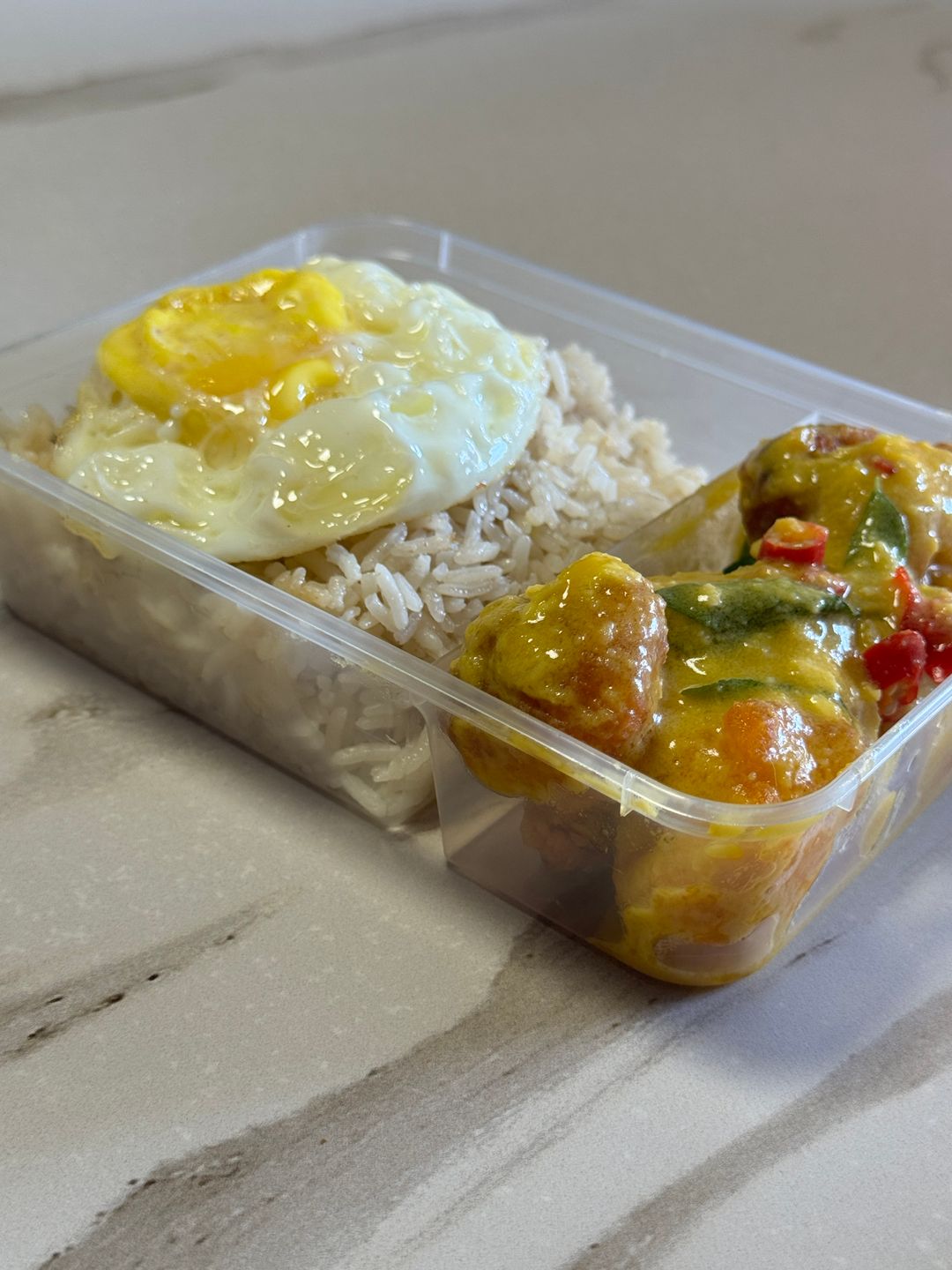 Salted Egg Chicken Rice Bento