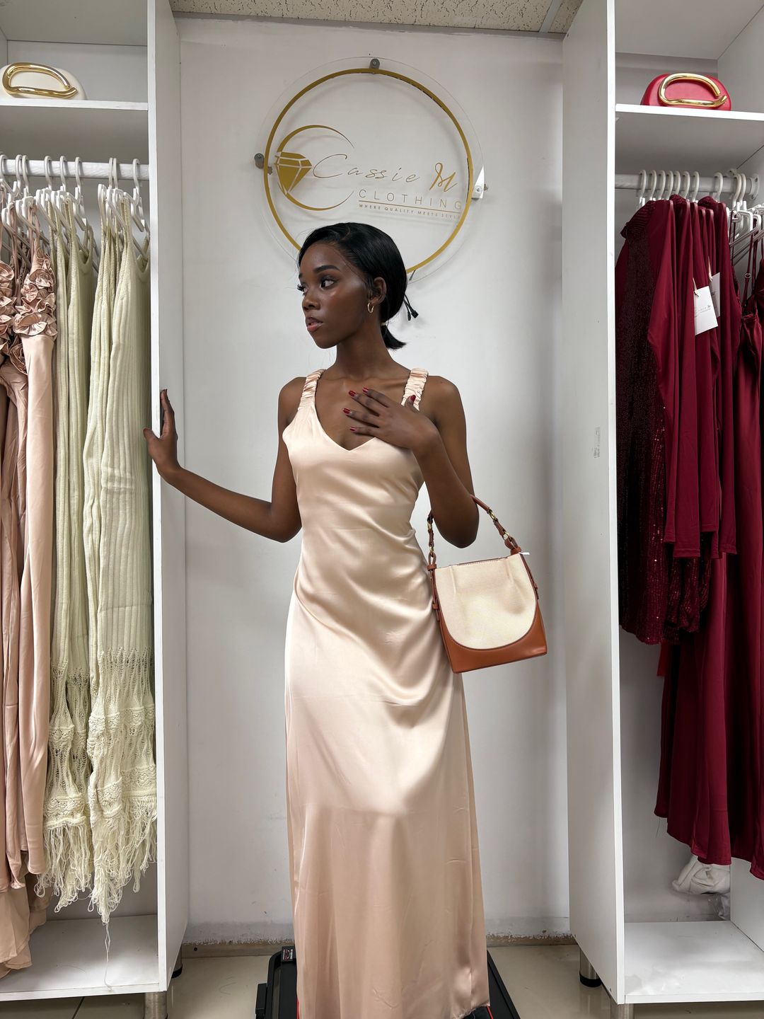 Indiana satin maxi 