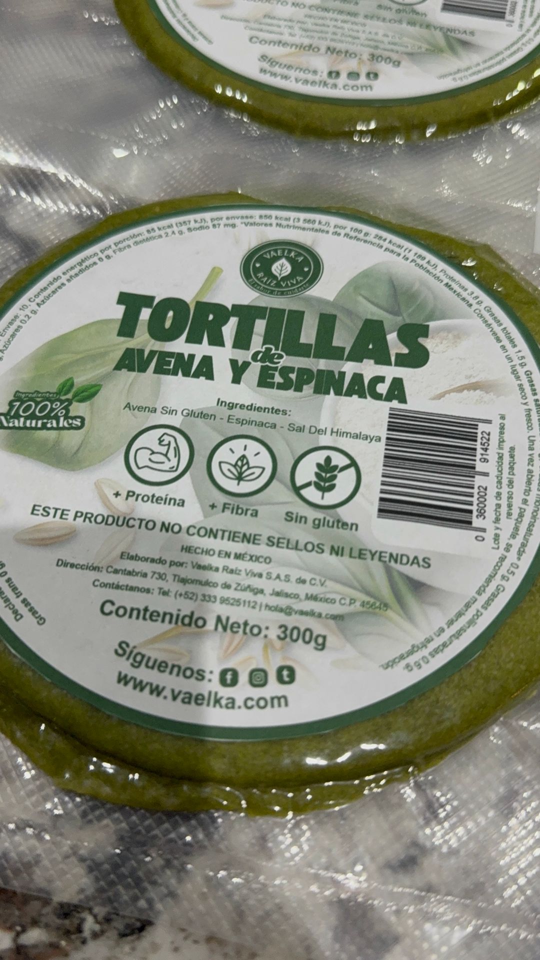 Tortillas de Avena y Espinaca 