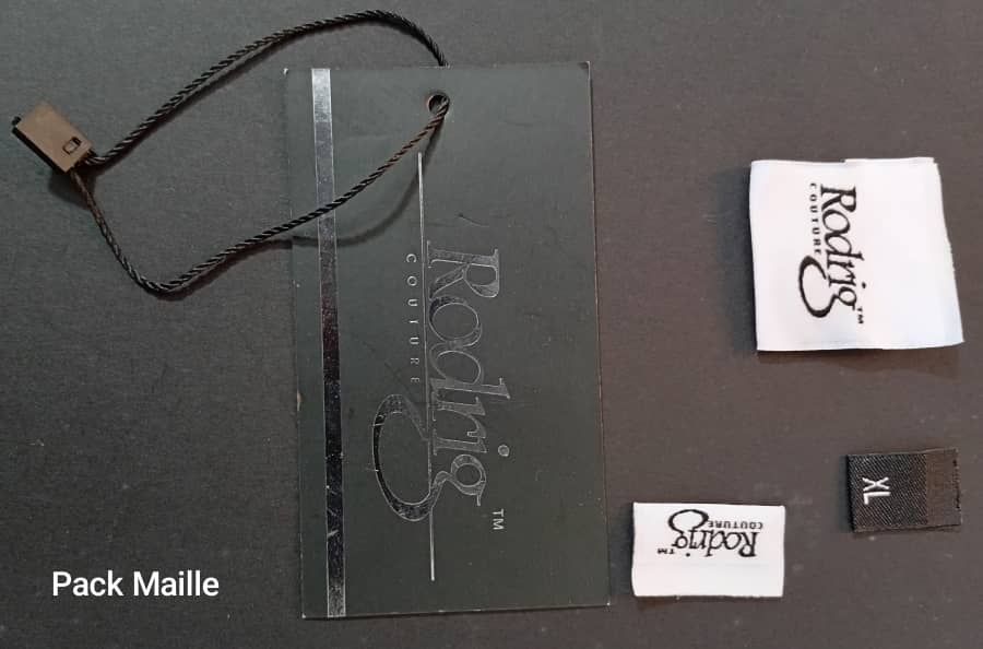 Pack de 600 Étiquettes Brodées 100 étiquettes métalliques 