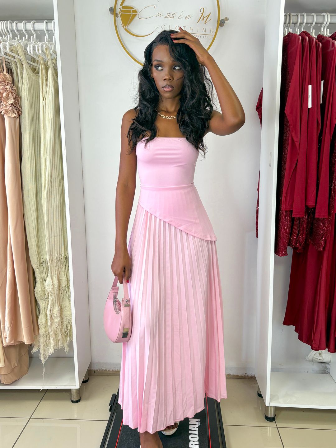 Sola pleated maxi