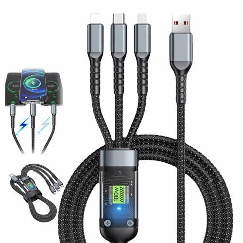 100W 3-in-1 Fast Charging Cable