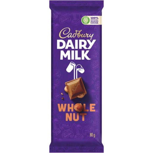 Cadbury dairy milk wholenut 80g