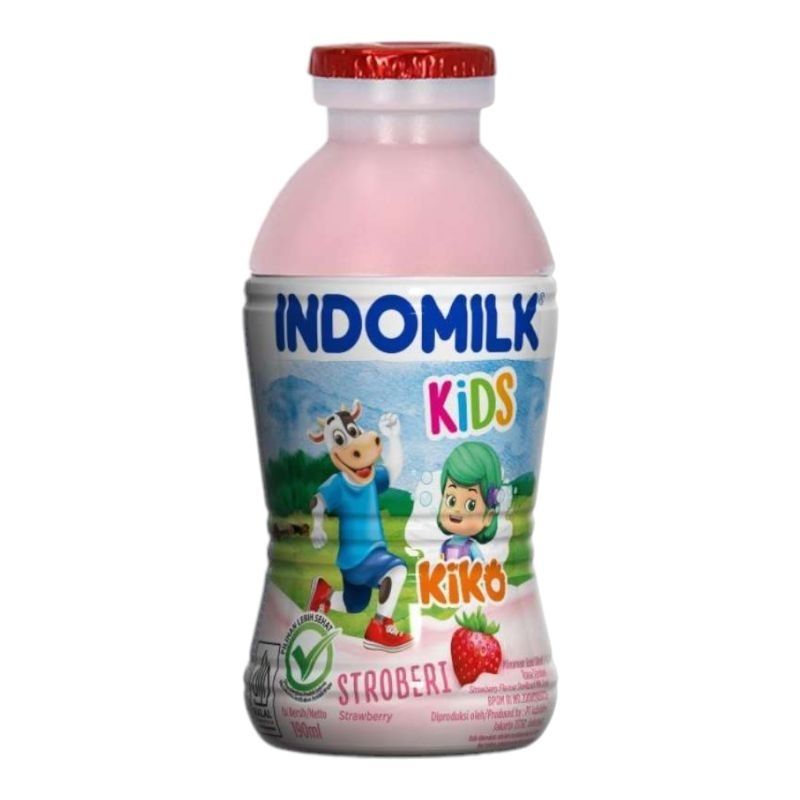 Indomilk Kids Strawberry Bottle 24x190ML (1 Carton)