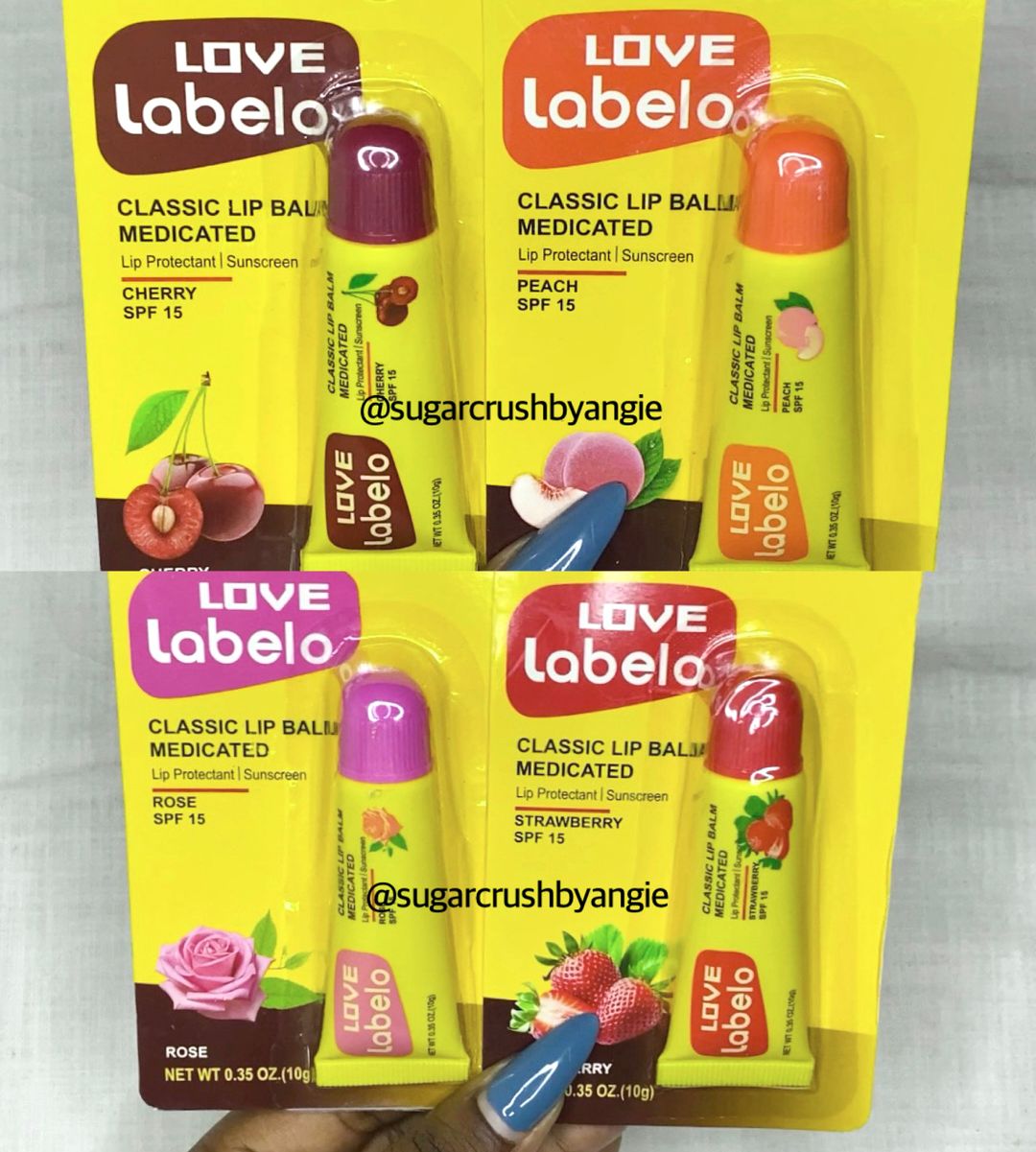 Love Labelo lip balm with SPF 15