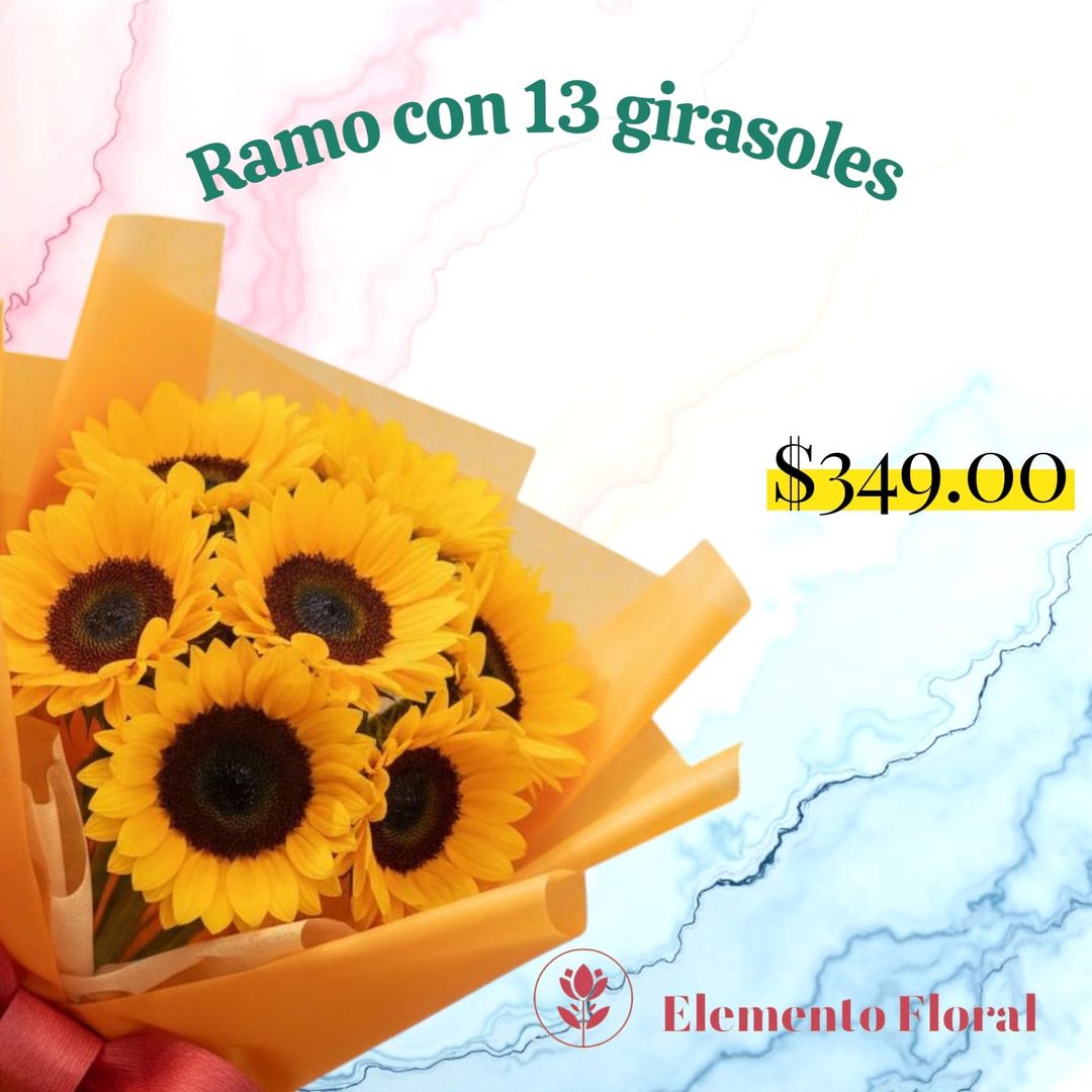 RAMO DE 8 GIRASOLES