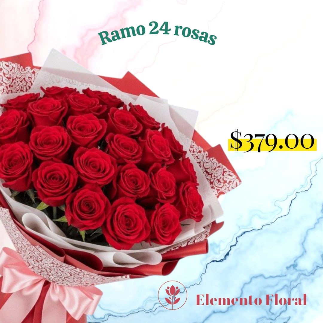 RAMO DE 24 ROSAS