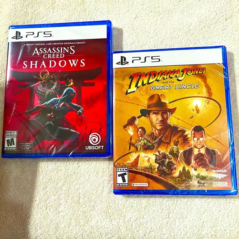 Assassin’s Creed Shadows & Indiana Jones and the Great Circle PS5 PlayStation 5