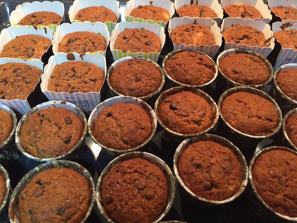 Mocha Banana Chocolate Chip Muffins