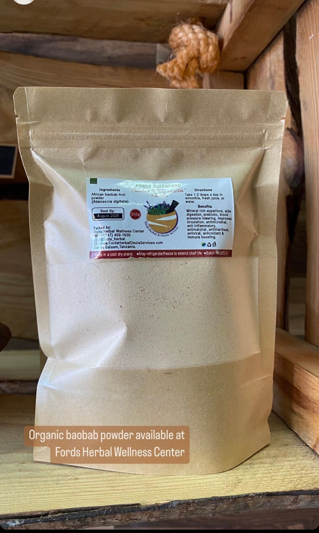 Organic Baobab Fruit Powder