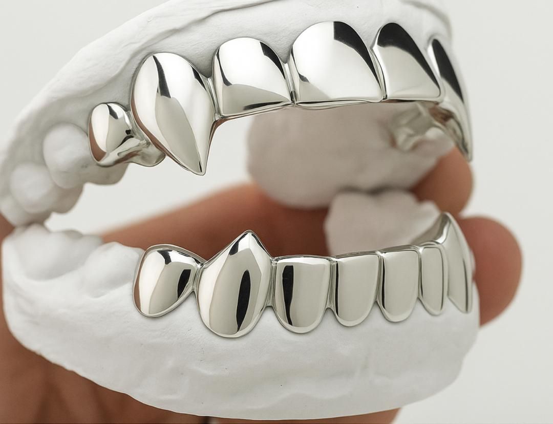 Custom Silver Grillz (full set) 