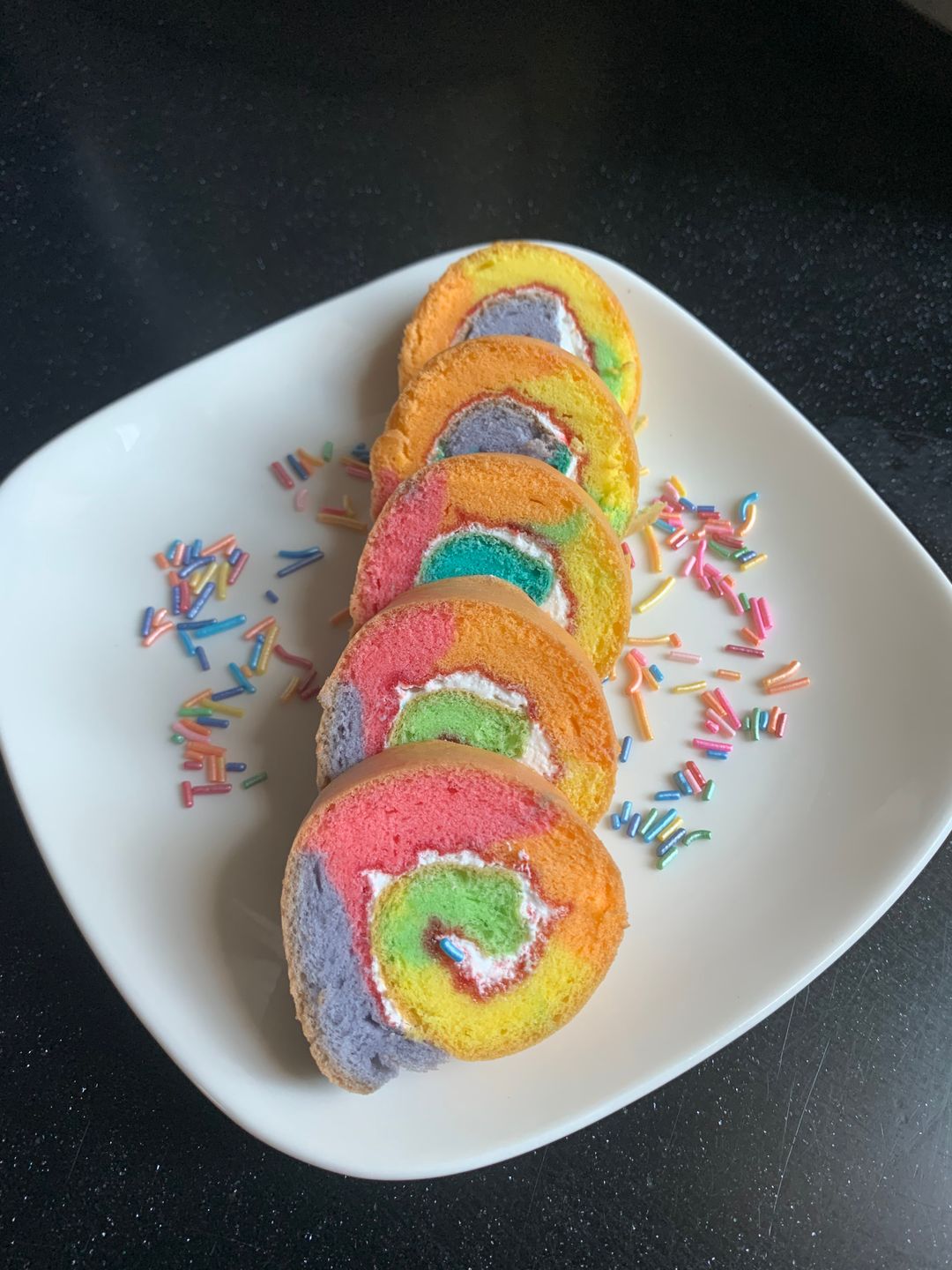 Rainbow Swiss Rolls