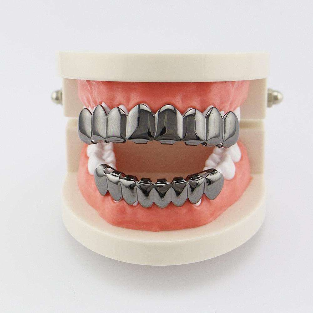 8 Teeth Bottom Grillz Black