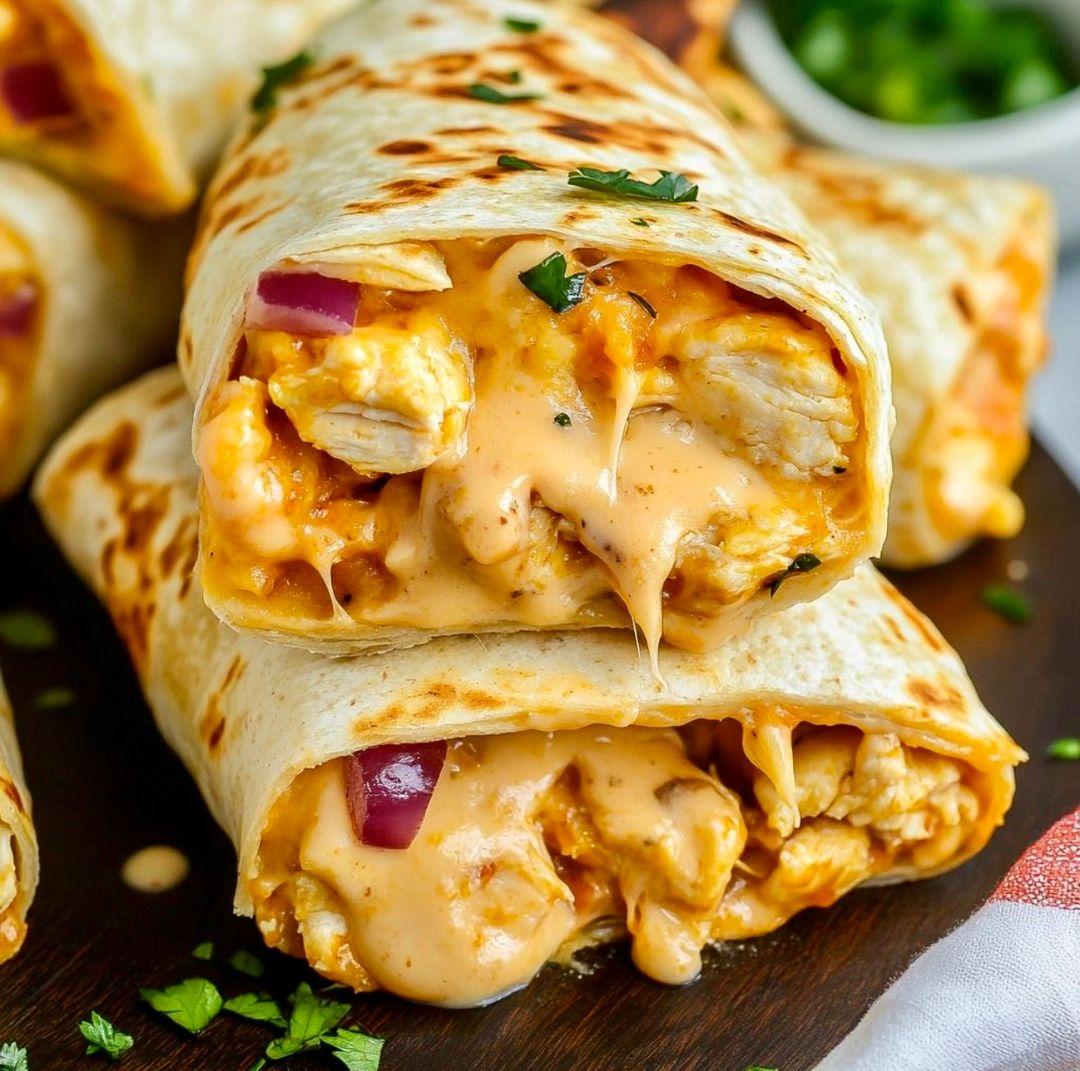 Chicken Enchiladas (2) with Cheese Sauce