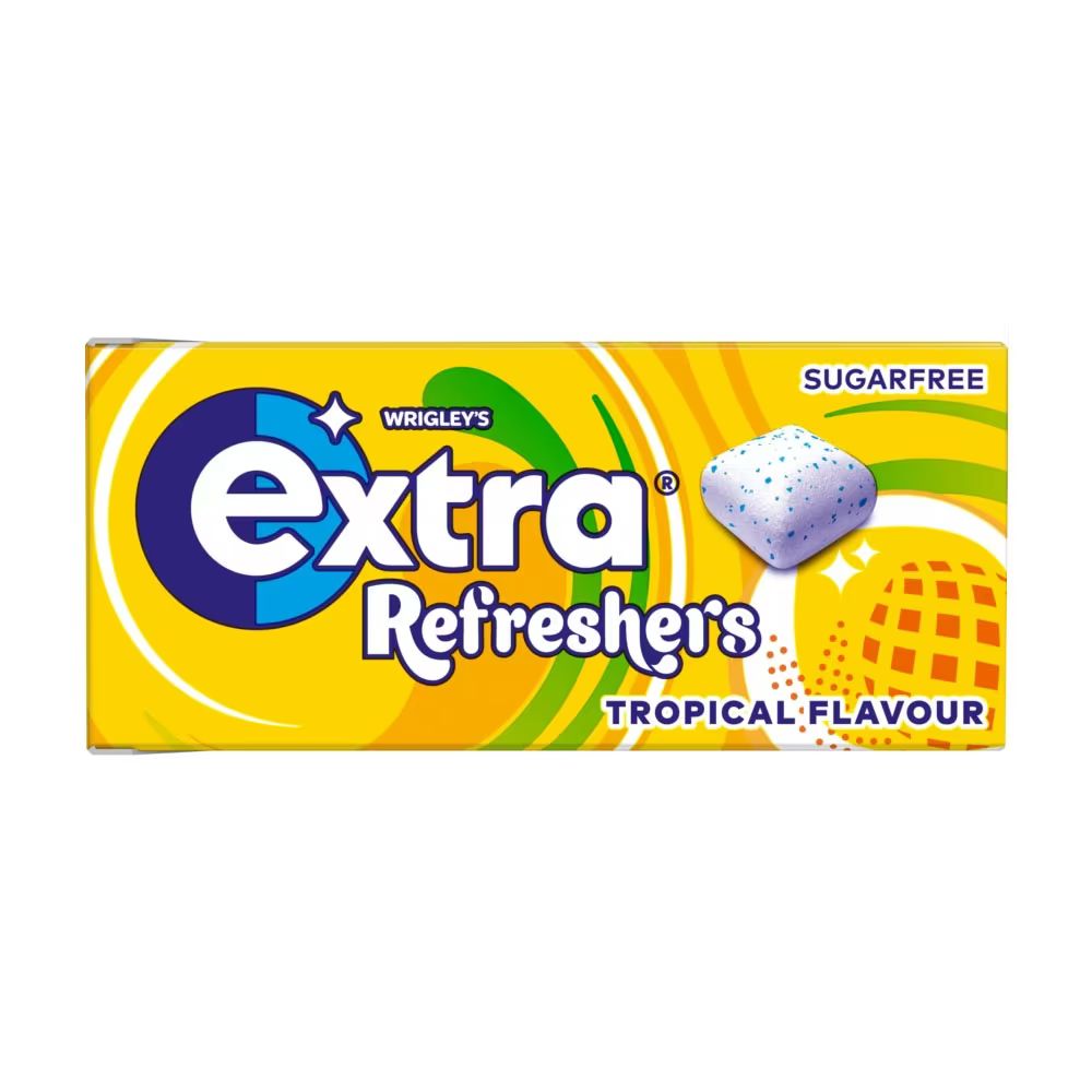 Extra Refreshers Tropical Flavour Sugarfree Chewing Gum 19g