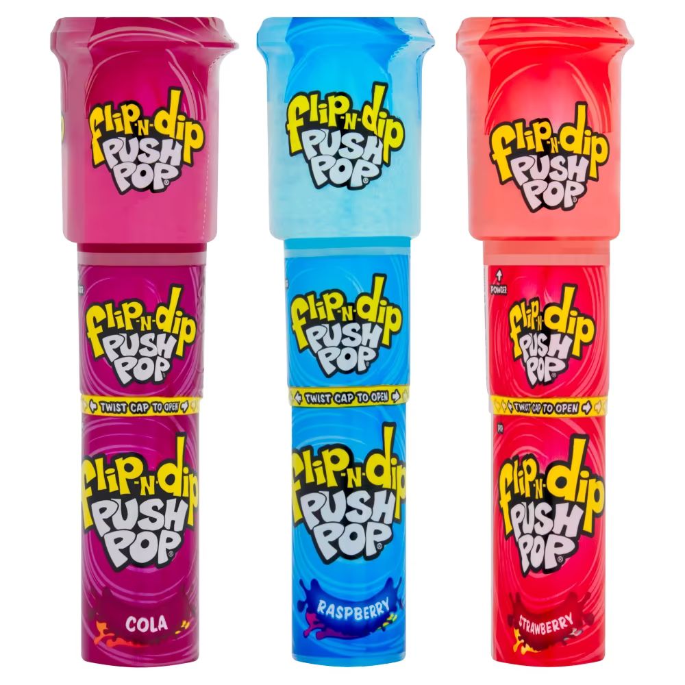 Bazooka Push Pop Flip-N-Dip 25g