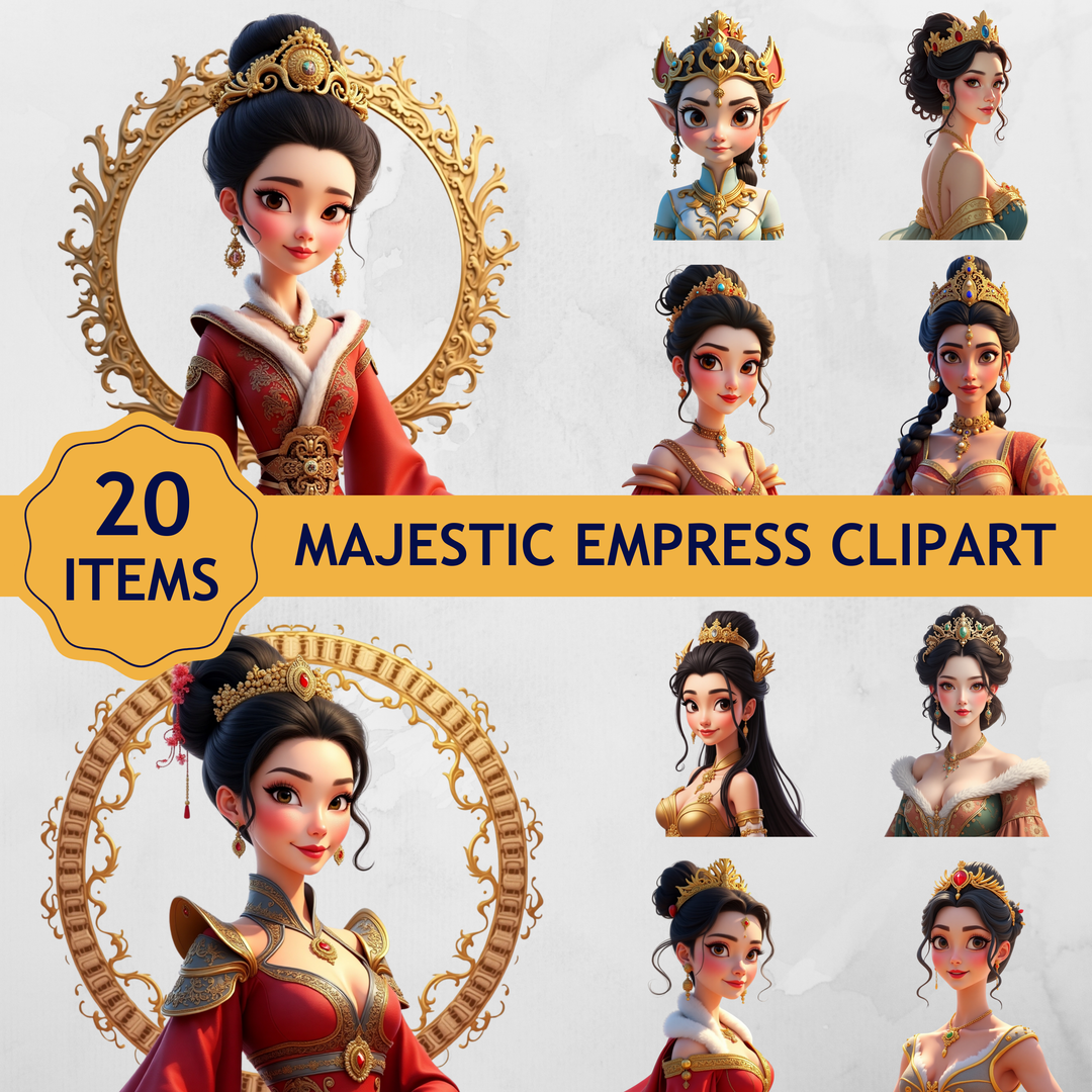 Wilin Digital - 20 Clipart Sticker Whatsapp Digital Printable Edisi Majesty Empress