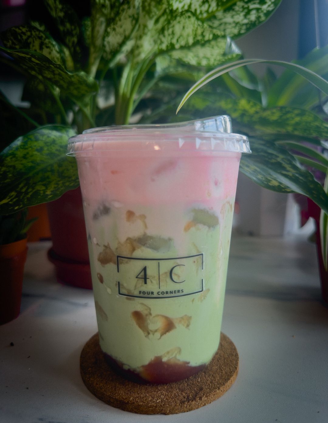 Ice Strawberry Cloud Matcha