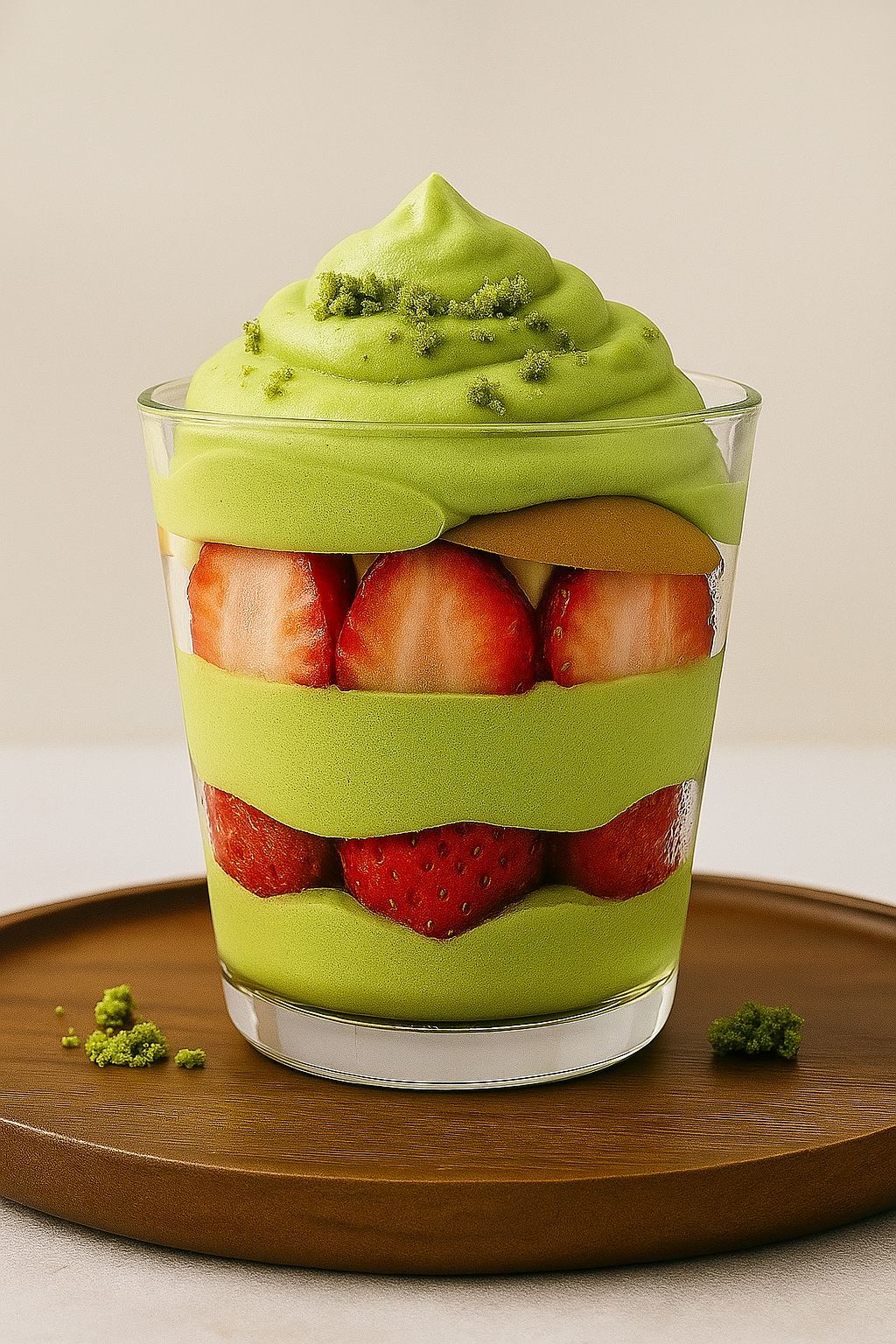 Strawberry Matcha Pudding