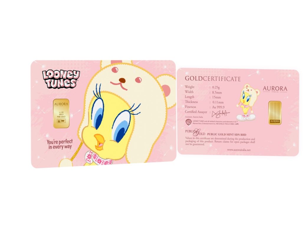 🐥LOONEY TOON 🐥 TWETTY (0.25g) 999.9 Gold Bullion LIMITED EDITION 
