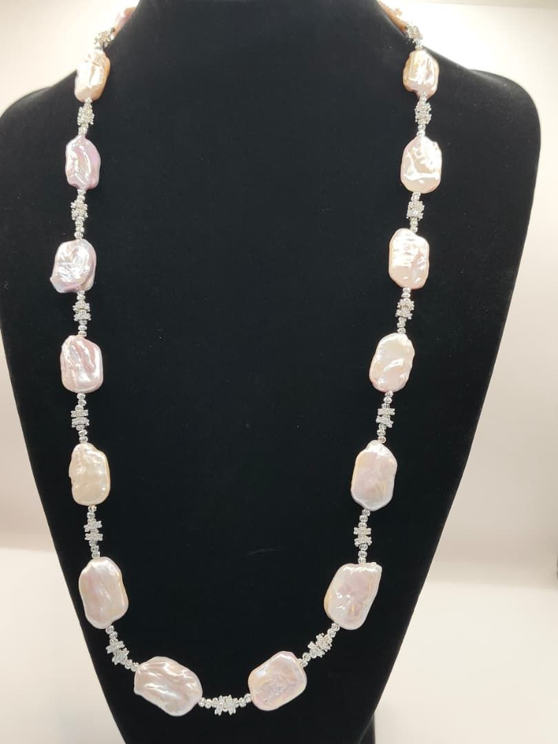 Keshi Pearl Grey Necklace 