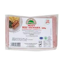 choicemeat beef sausages 500g